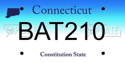BAT210 Connecticut License Plate