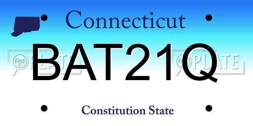 BAT21Q Connecticut License Plate