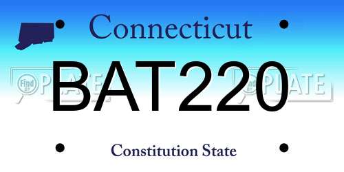 BAT220 Connecticut License Plate