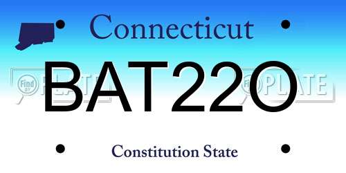 BAT22O Connecticut License Plate