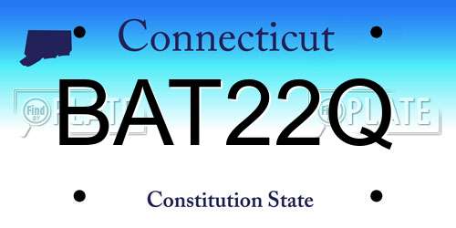 BAT22Q Connecticut License Plate