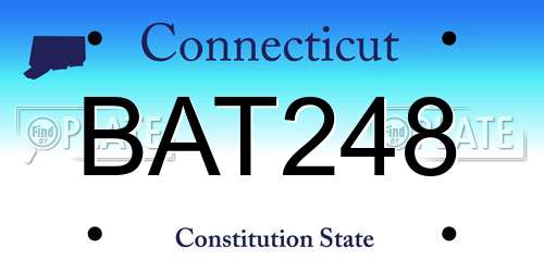 BAT248 Connecticut License Plate