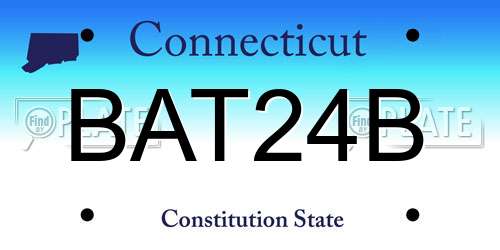 BAT24B Connecticut License Plate
