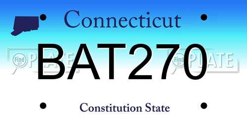 BAT270 Connecticut License Plate