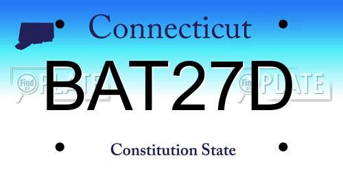 BAT27D Connecticut License Plate