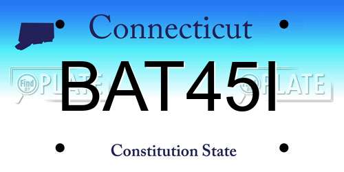 BAT45I Connecticut License Plate