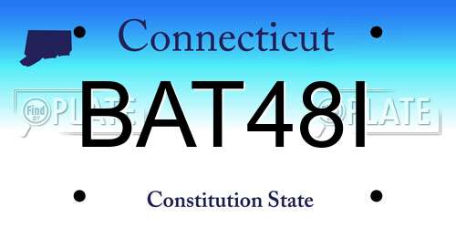 BAT48I Connecticut License Plate