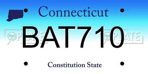 BAT710 Connecticut License Plate