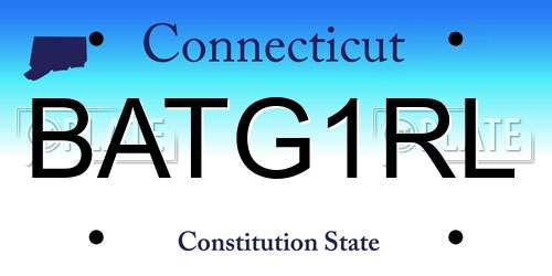 BATG1RL Connecticut License Plate