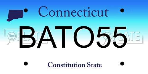 BATO55 Connecticut License Plate