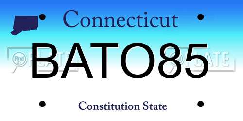 BATO85 Connecticut License Plate