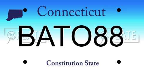 BATO88 Connecticut License Plate