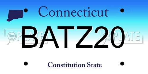BATZ20 Connecticut License Plate