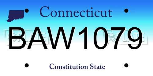 BAW1079 Connecticut License Plate