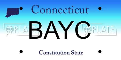 BAYC Connecticut License Plate