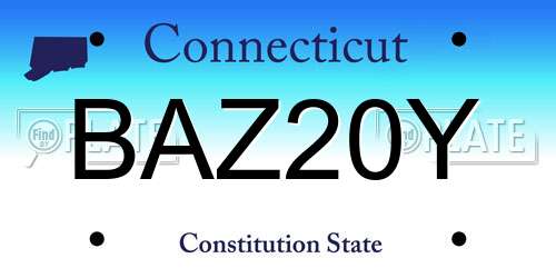 BAZ20Y Connecticut License Plate