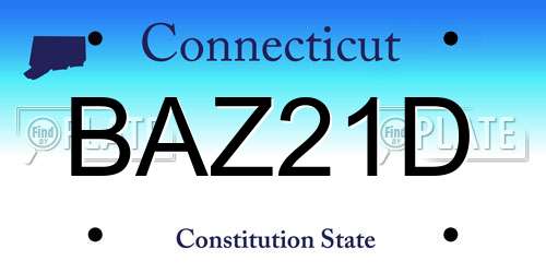 BAZ21D Connecticut License Plate