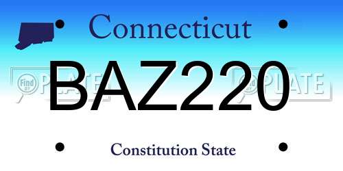 BAZ220 Connecticut License Plate