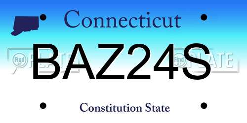 BAZ24S Connecticut License Plate