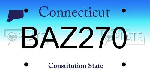 BAZ270 Connecticut License Plate