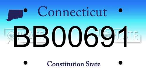 BB00691 Connecticut License Plate