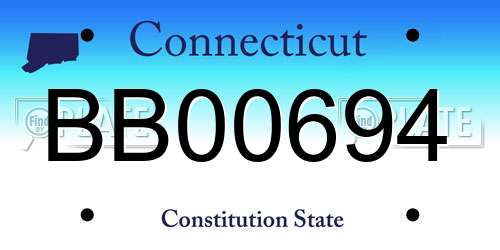 BB00694 Connecticut License Plate