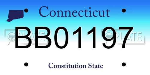 BB01197 Connecticut License Plate
