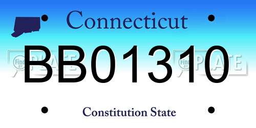 BB01310 Connecticut License Plate