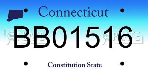 BB01516 Connecticut License Plate