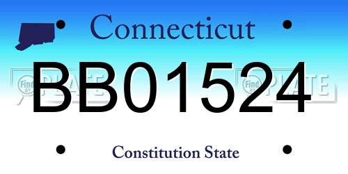 BB01524 Connecticut License Plate