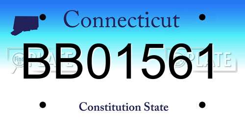 BB01561 Connecticut License Plate