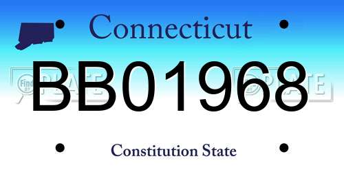 BB01968 Connecticut License Plate