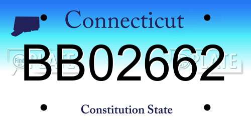 BB02662 Connecticut License Plate