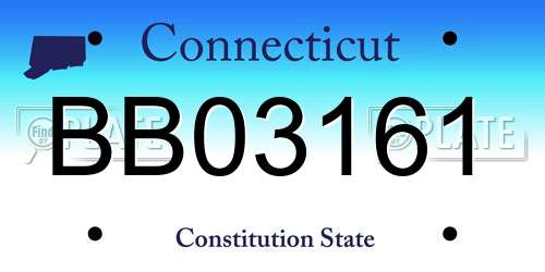 BB03161 Connecticut License Plate