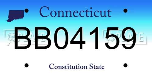 BB04159 Connecticut License Plate