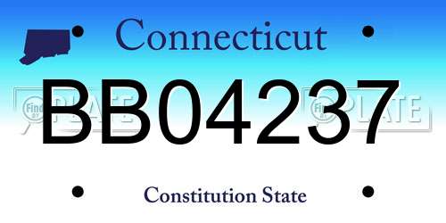 BB04237 Connecticut License Plate