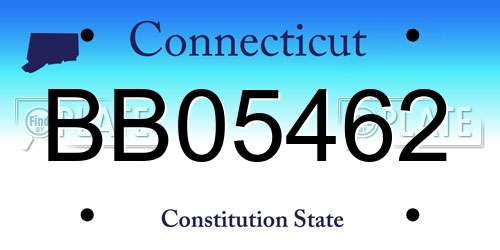 BB05462 Connecticut License Plate