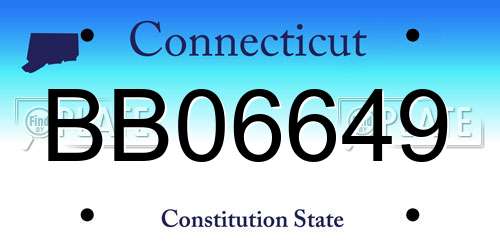 BB06649 Connecticut License Plate