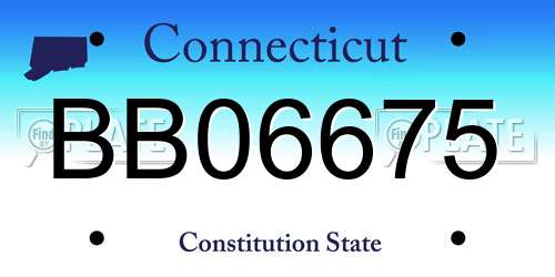 BB06675 Connecticut License Plate
