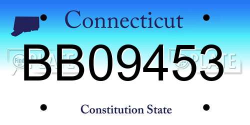 BB09453 Connecticut License Plate