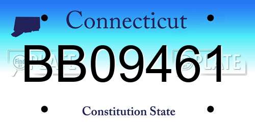 BB09461 Connecticut License Plate