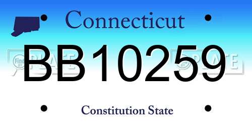 BB10259 Connecticut License Plate