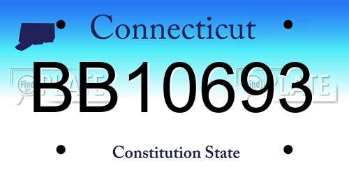 BB10693 Connecticut License Plate