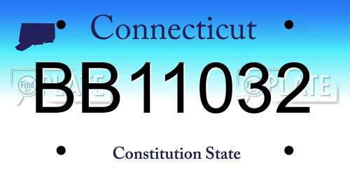 BB11032 Connecticut License Plate