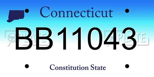 BB11043 Connecticut License Plate