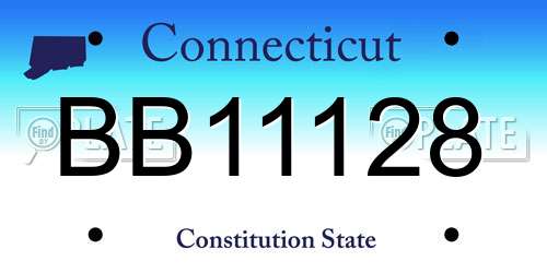 BB11128 Connecticut License Plate