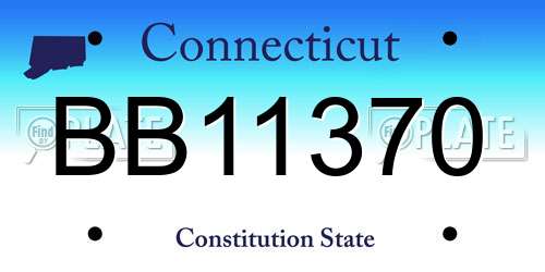 BB11370 Connecticut License Plate