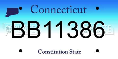 BB11386 Connecticut License Plate
