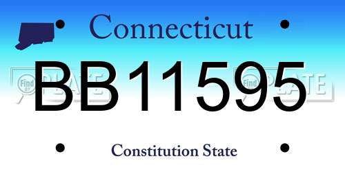 BB11595 Connecticut License Plate