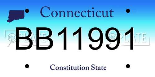BB11991 Connecticut License Plate